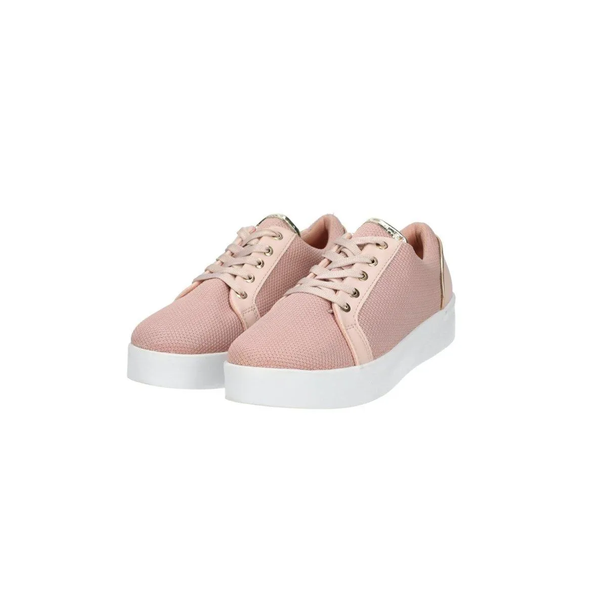 Andrea Knit Low-Top Sneakers Fabric Pink Colour For Women