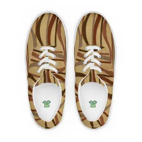 Autumn Stripes Women’s lace-up canvas shoes