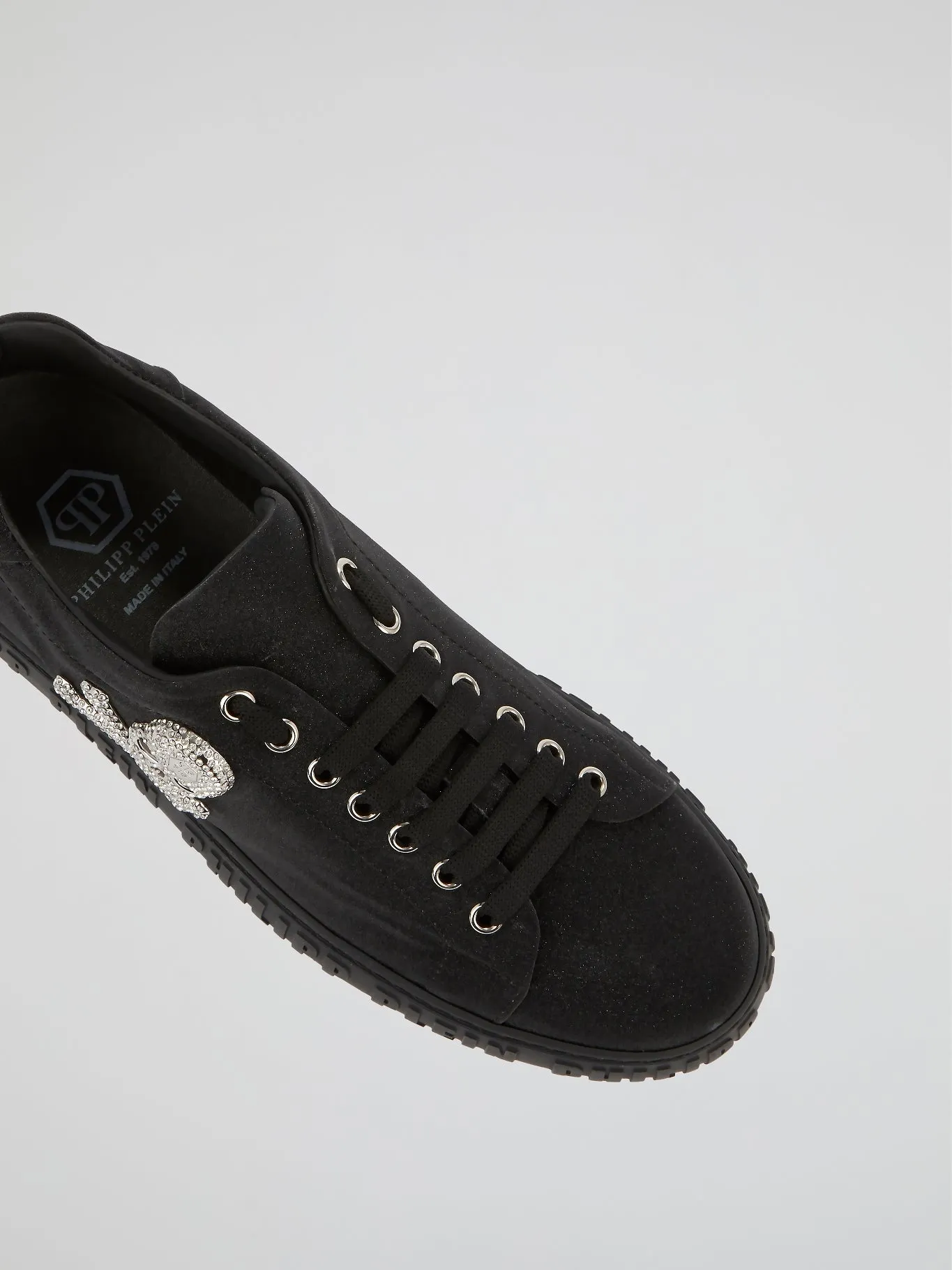 Black Crystal Skull Sneakers