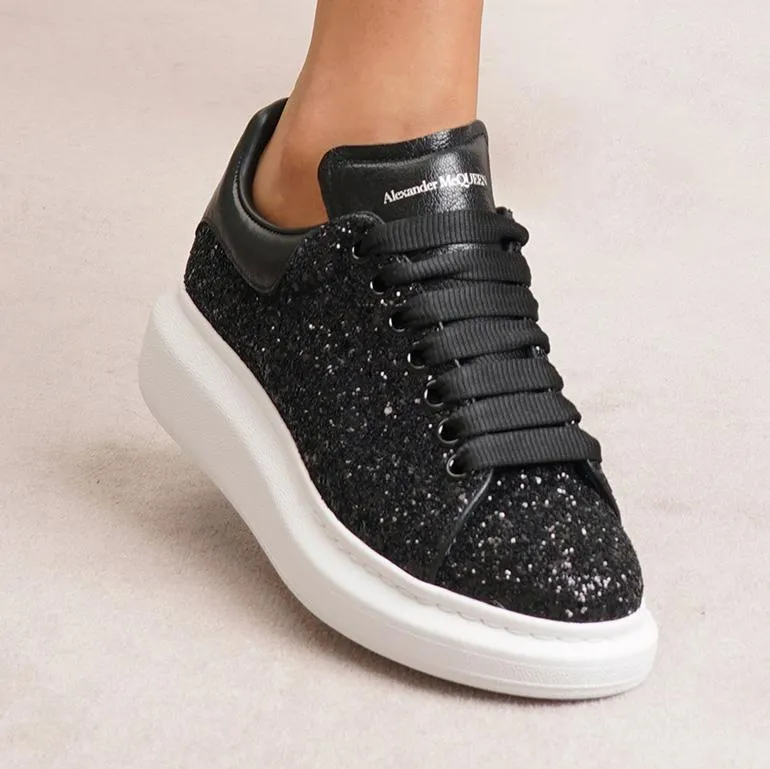 Black glitter classic sneakers