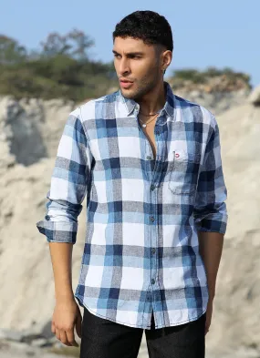 Classic indigo check