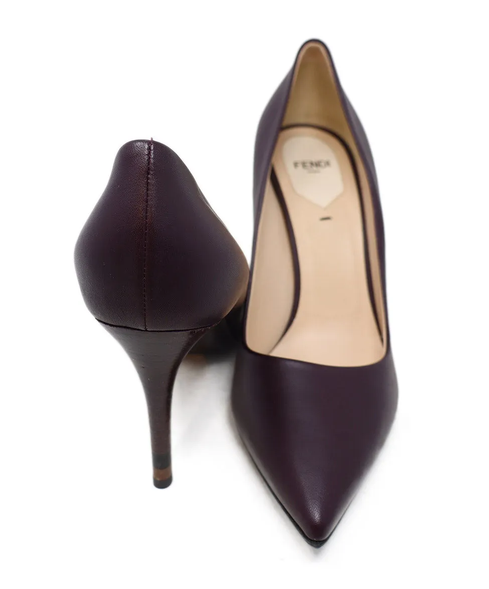 Fendi Purple Leather Heels sz 9