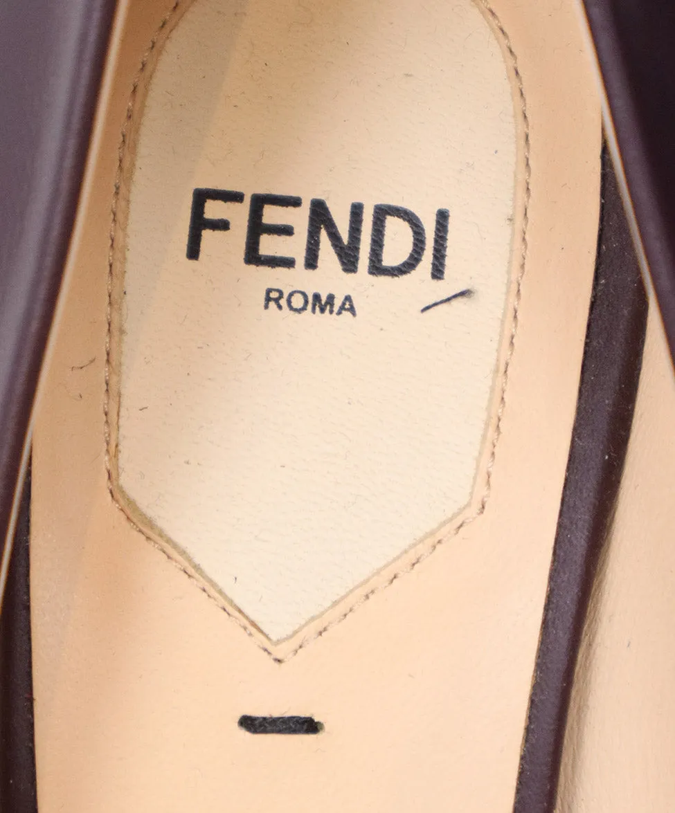Fendi Purple Leather Heels sz 9