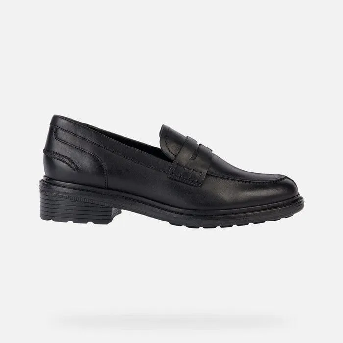 Geox Women's Walk Pleasure Loafers- Black