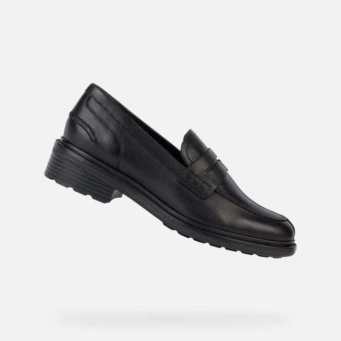 Geox Women's Walk Pleasure Loafers- Black