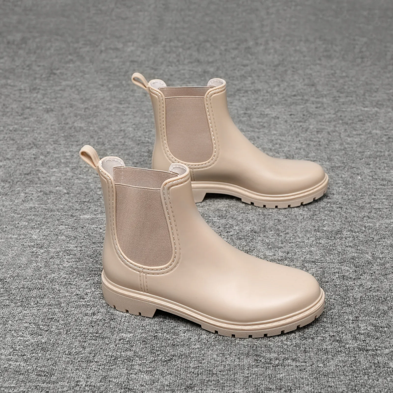 IVACHY Women Wellington Boots Short Chelsea Booties Ladies Wellies Waterproof Rain Boots Jelly shoes BG-593
