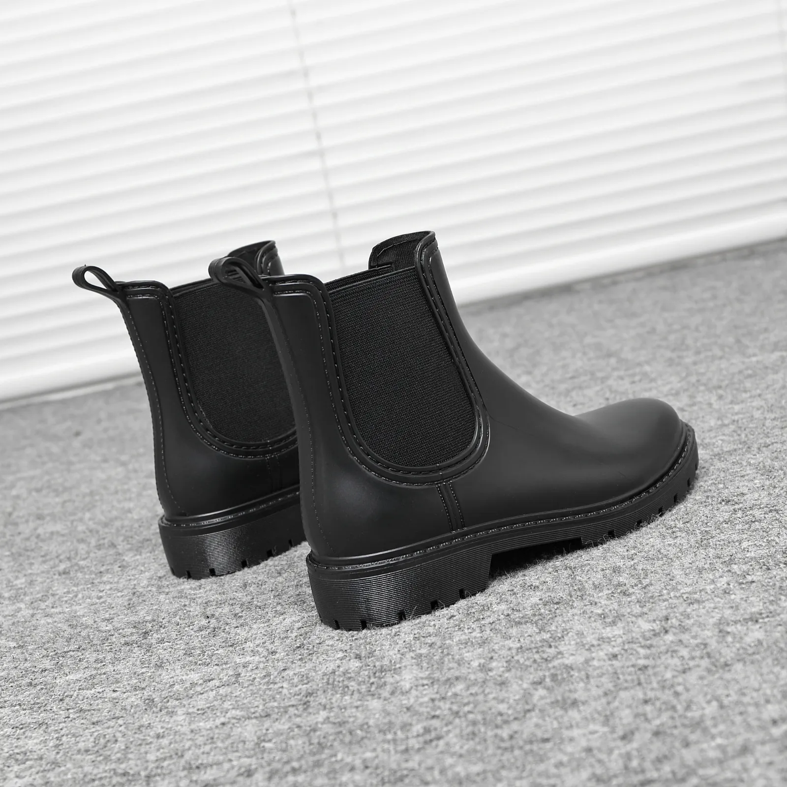 IVACHY Women Wellington Boots Short Chelsea Booties Ladies Wellies Waterproof Rain Boots Jelly shoes BG-593