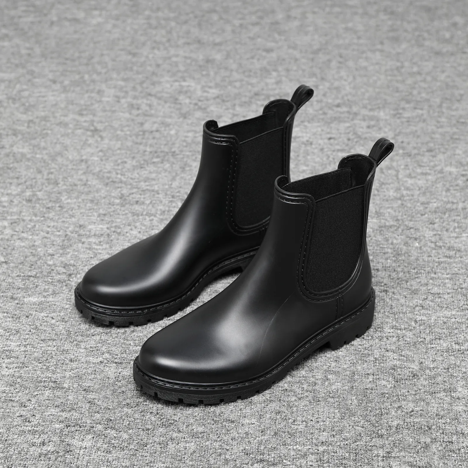 IVACHY Women Wellington Boots Short Chelsea Booties Ladies Wellies Waterproof Rain Boots Jelly shoes BG-593