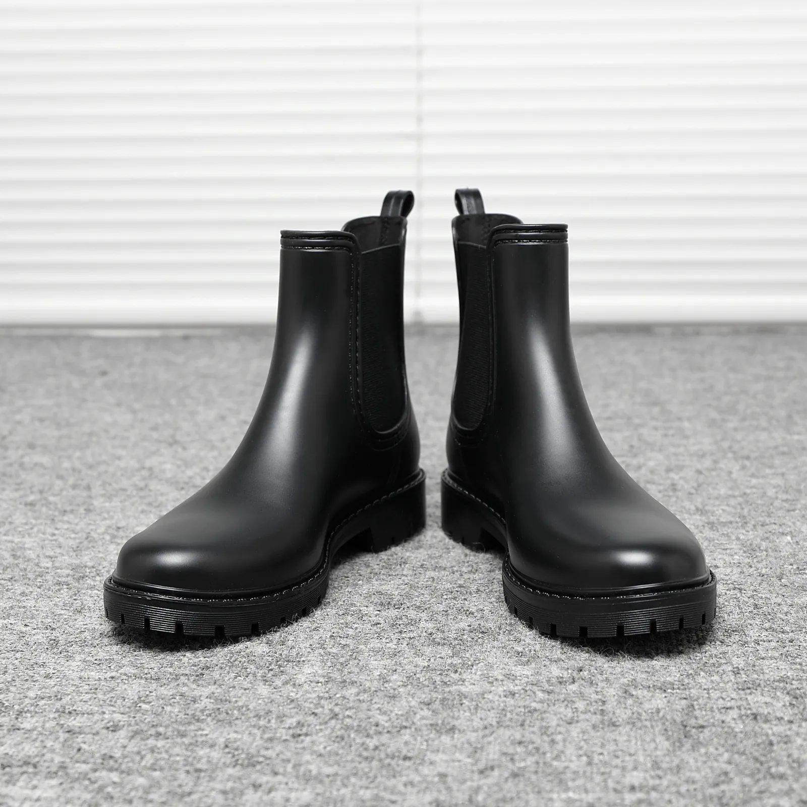 IVACHY Women Wellington Boots Short Chelsea Booties Ladies Wellies Waterproof Rain Boots Jelly shoes BG-593