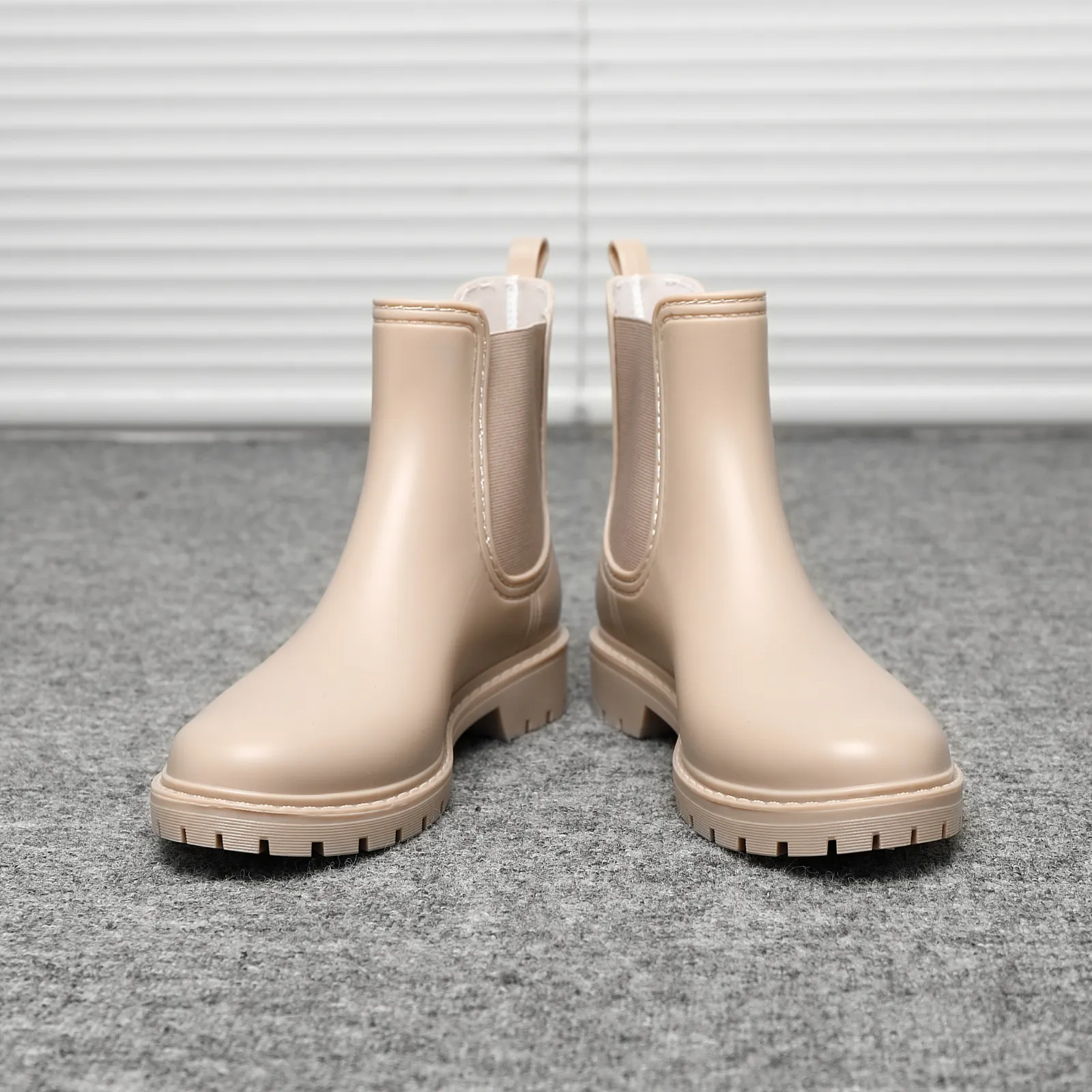 IVACHY Women Wellington Boots Short Chelsea Booties Ladies Wellies Waterproof Rain Boots Jelly shoes BG-593