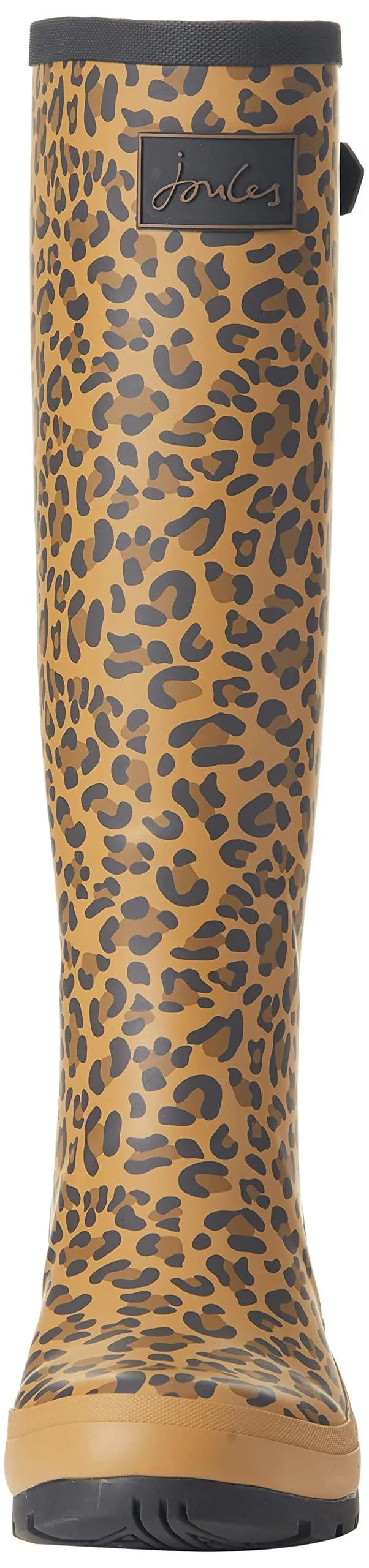 Joules Women's Welly Print Tan Leopard Size 6 Knee High Rain Boot
