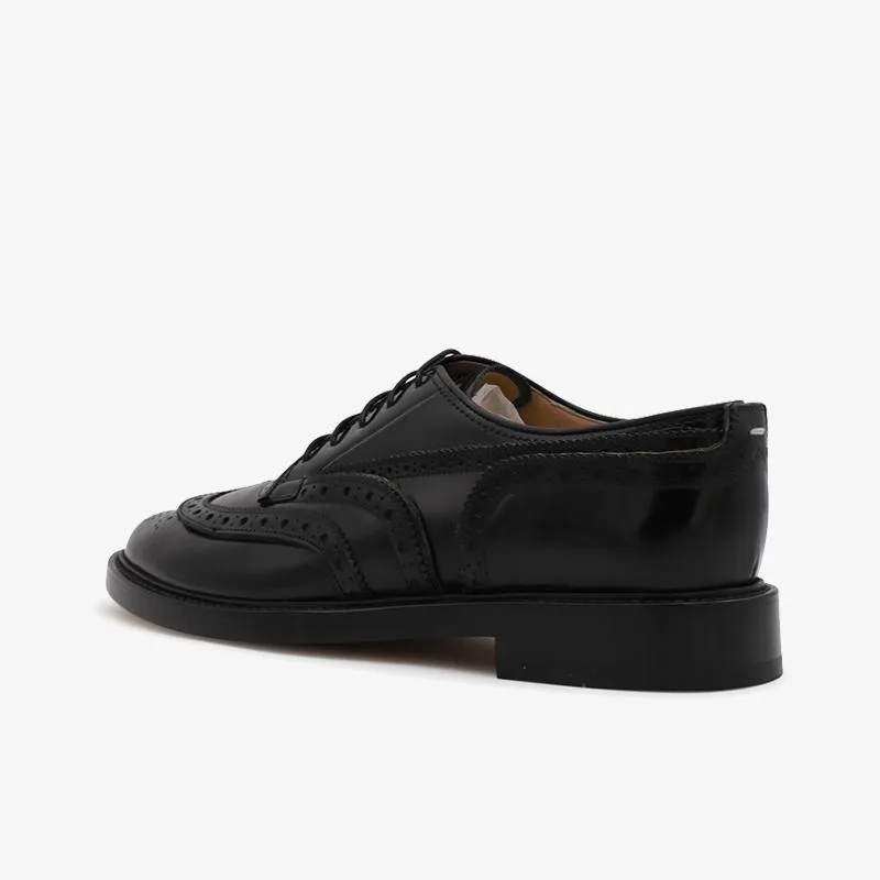 Leather Tabi Laced Low-top Ankle Boots
