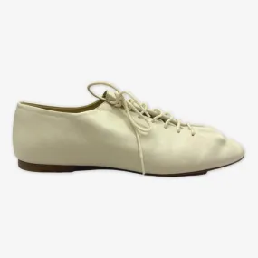 Lemaire women's ecru leather lace-up shoes