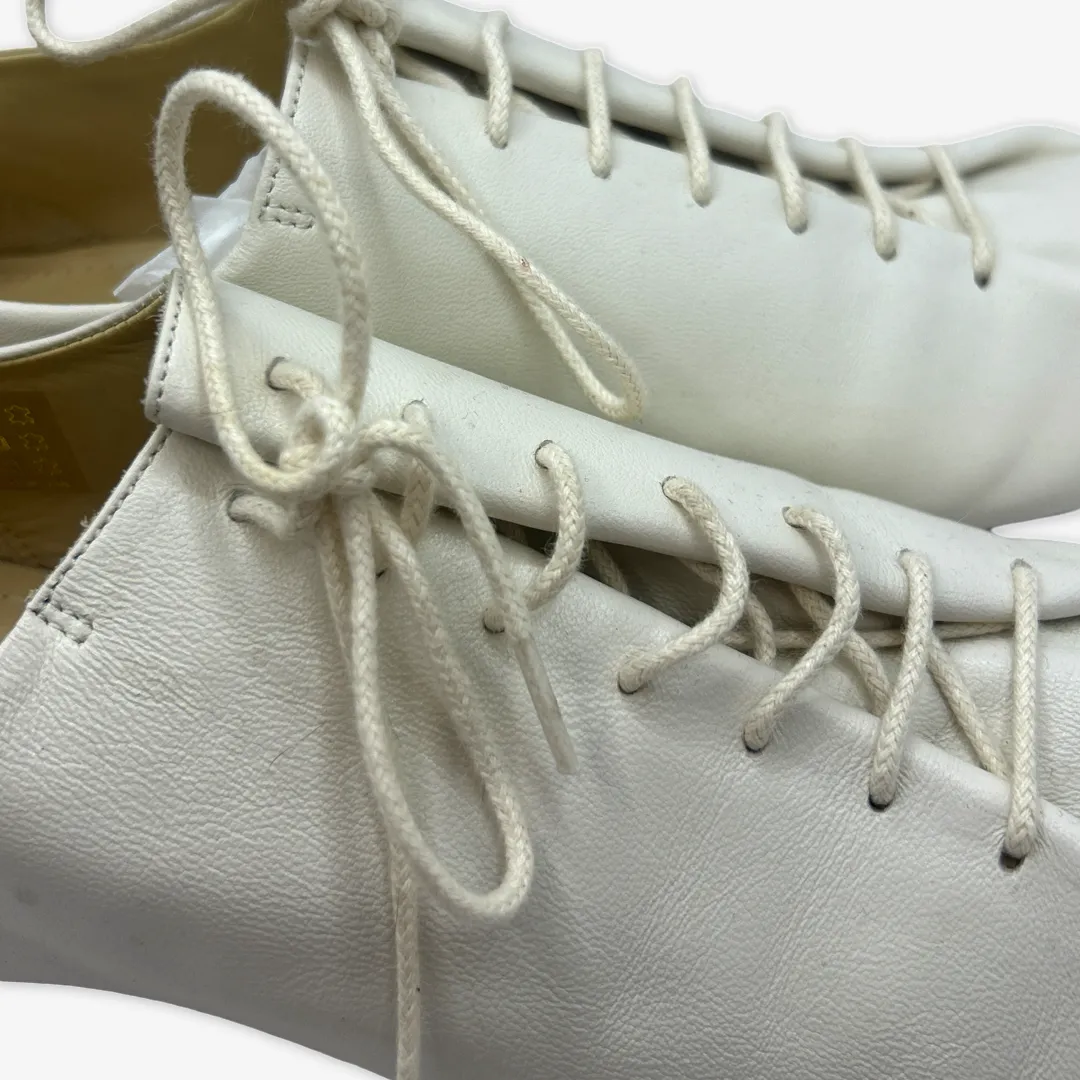 Lemaire women's ecru leather lace-up shoes