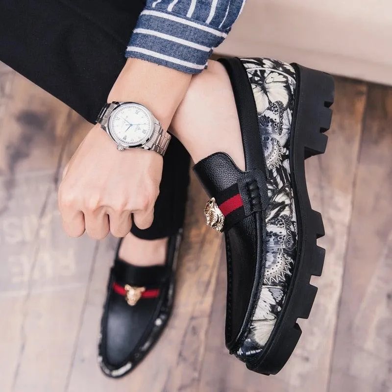 Men's Designer Faux Leather Luxury Loafers