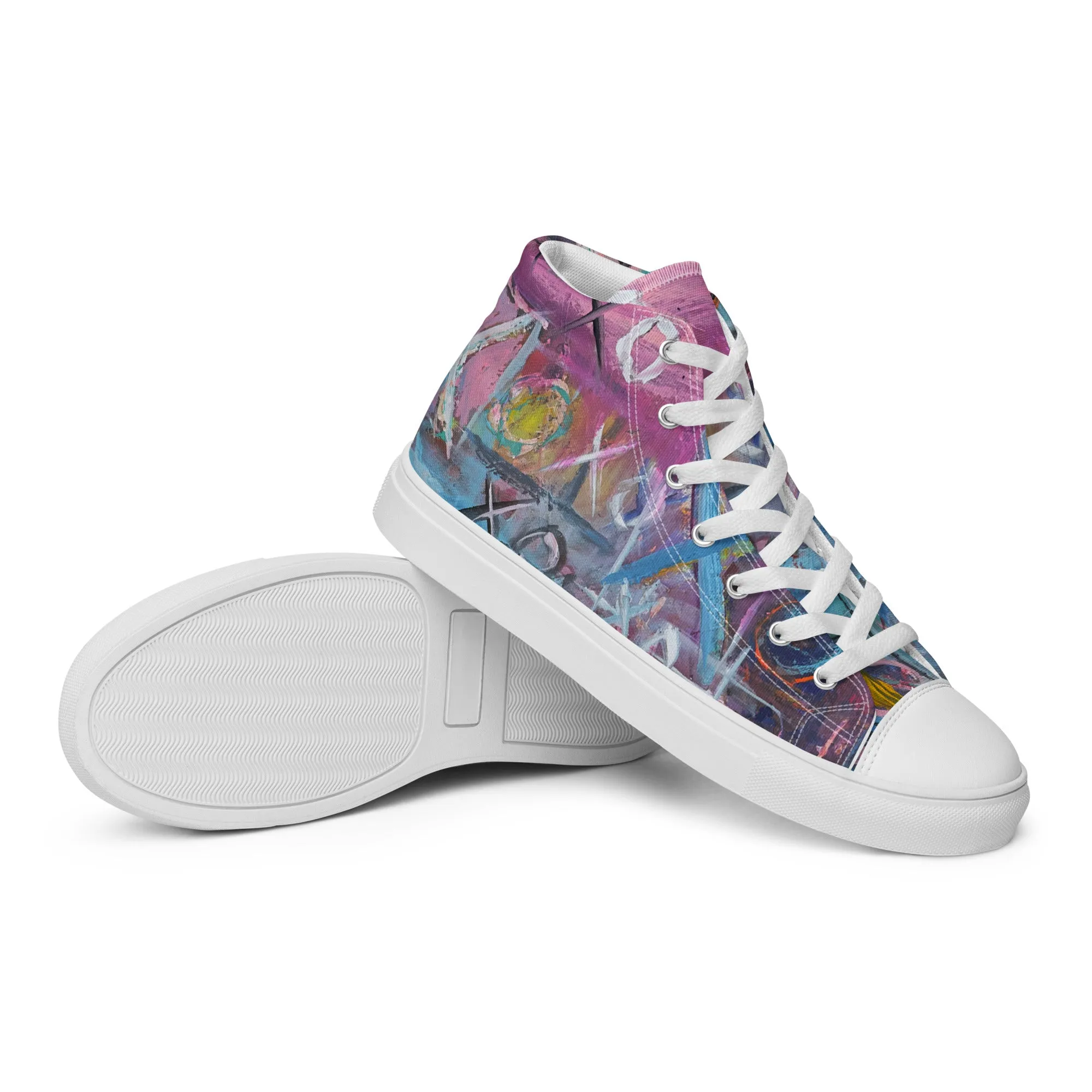Men’s high top canvas shoes-Gray