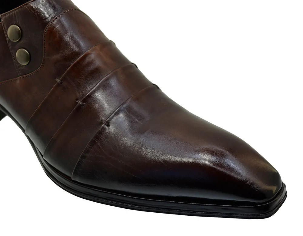 Men's Italian Dress Shoes Jo Ghost 1831 Brown Leather