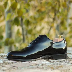 Men's Wholecut Leather Shoes Wide Plus Size Black 1466