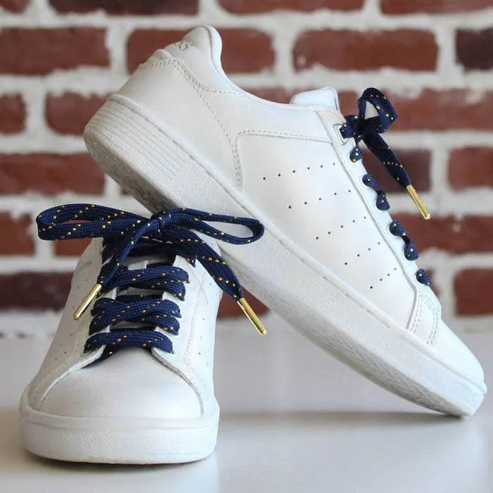 Navy Blue & Gold Laces