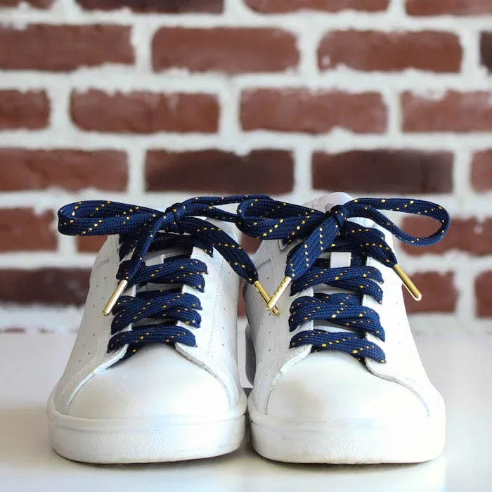 Navy Blue & Gold Laces