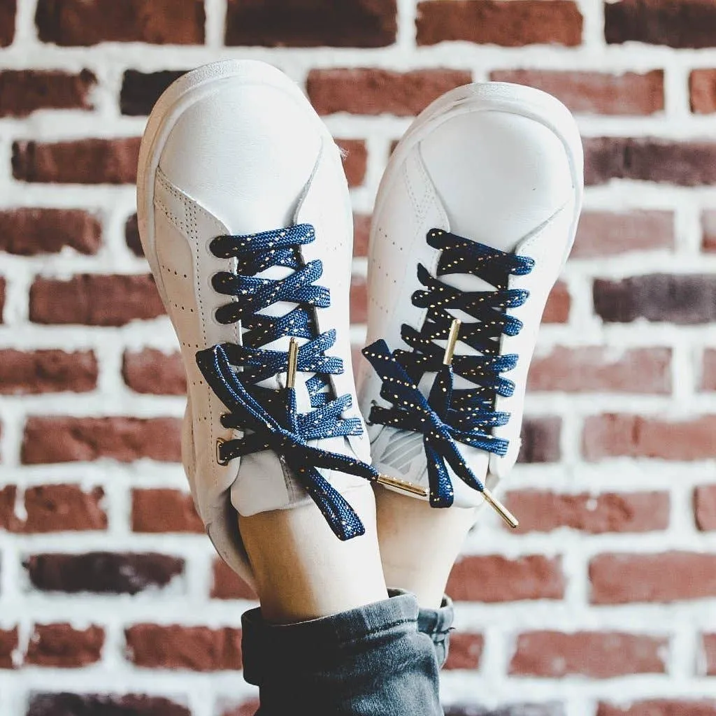 Navy Blue & Gold Laces