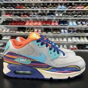 Nike AirMax 90 Premium Sneakers Grey Clearwater 724882-001 Youth Size 5Y