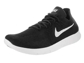 Nike Men's Free Rn Flyknit 2017 Black/White Black Running Shoe 11.5 Men US