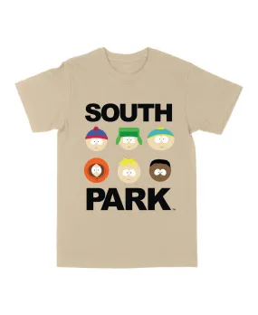 Philcos Mens South Park Heads Logo Short Sleeve T Shirt Sand Beige XL