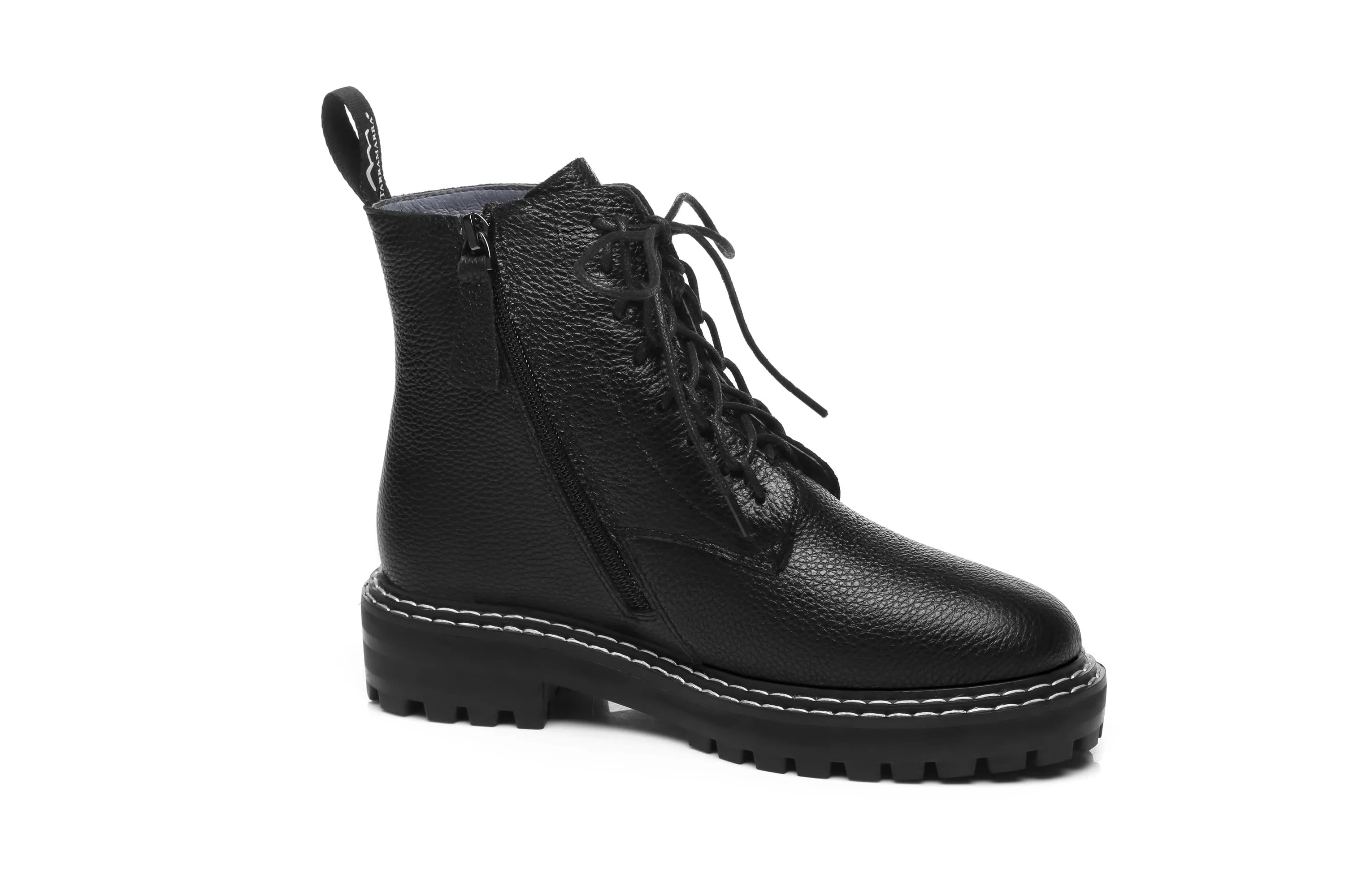TARRAMARRA® Lana Lace Up High Top Black Boots