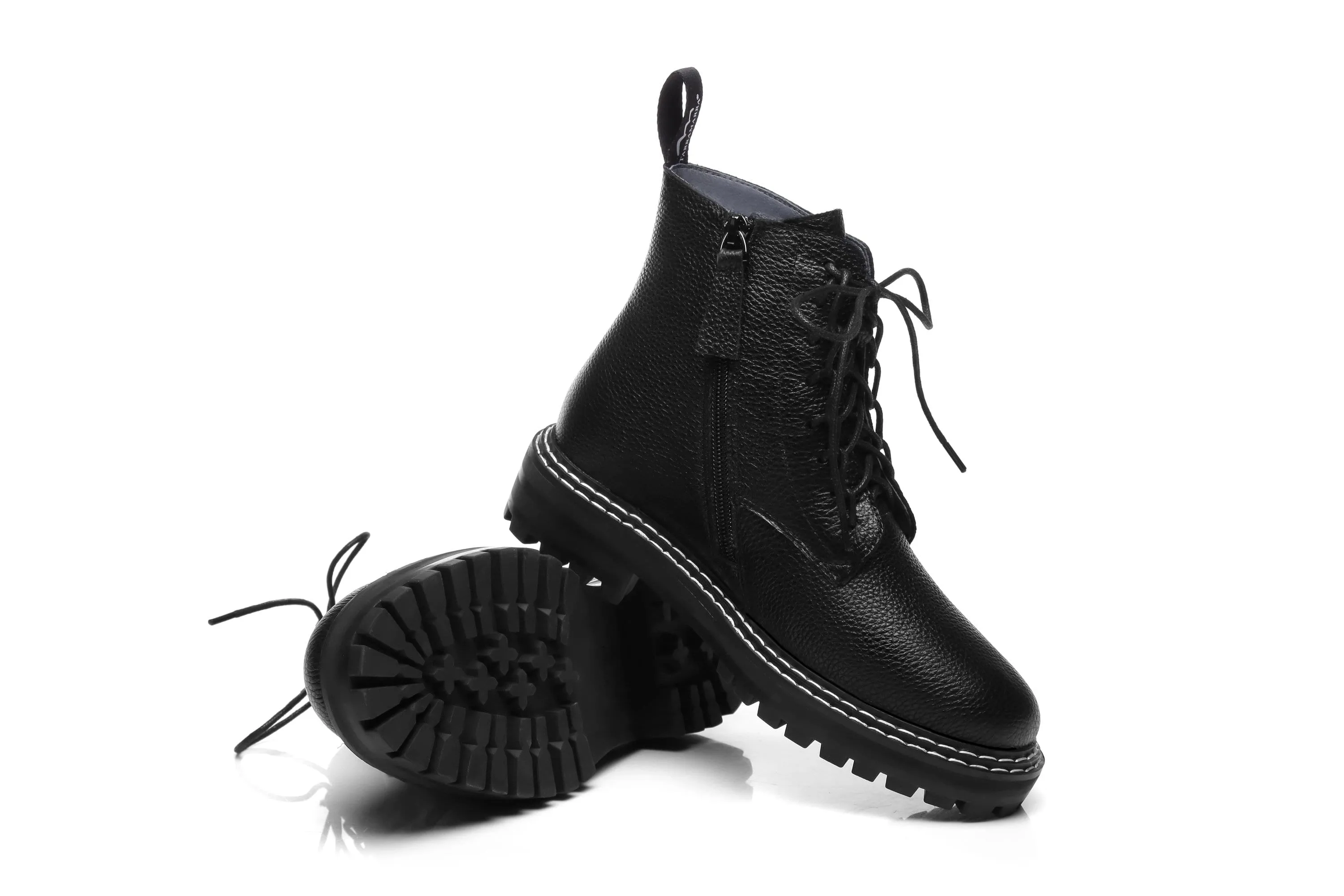 TARRAMARRA® Lana Lace Up High Top Black Boots