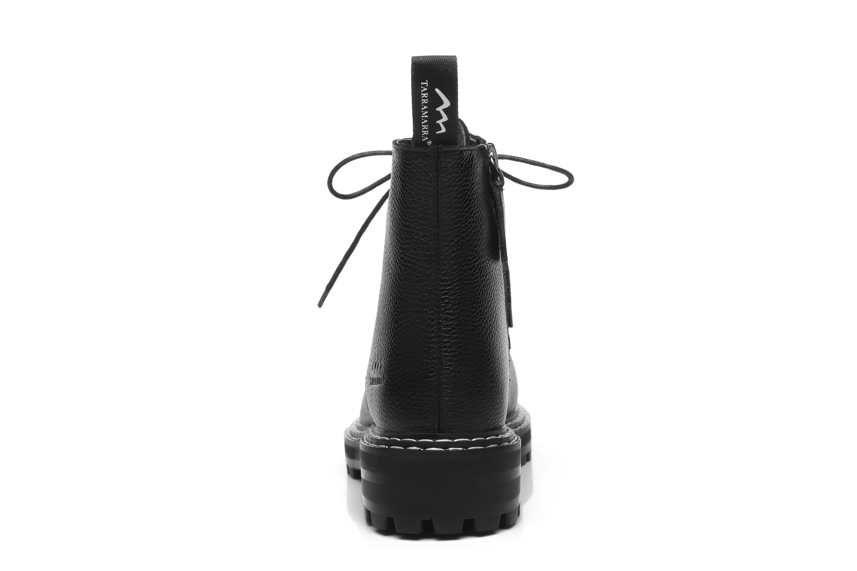 TARRAMARRA® Lana Lace Up High Top Black Boots