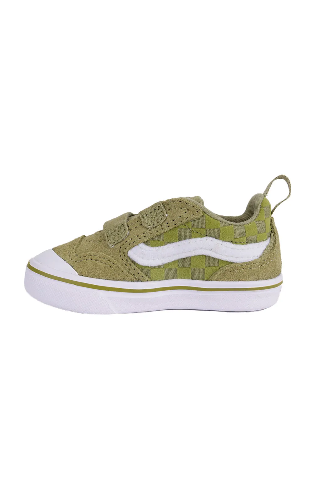 Vans Kids Comfycush New Skool V Shoes Olive Green Canvas