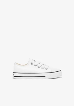 White Classic Canvas Sneakers