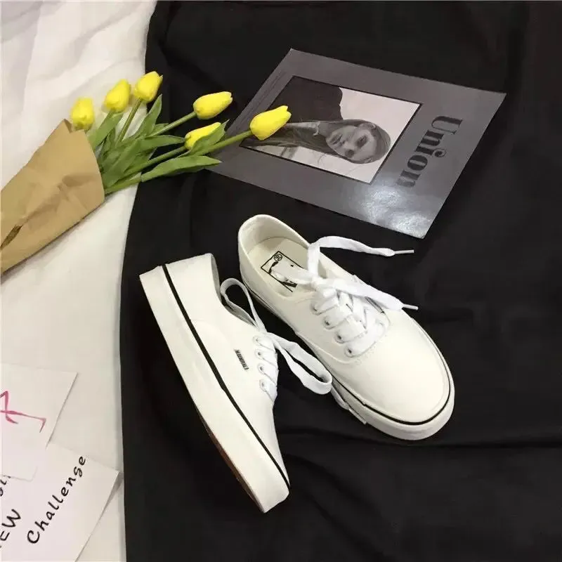 Women Vulcanized Shoes Spring Student Canvas Shoes Slip on Sneakers Checkerboard Shoes Flat Shoes Casual Shoes for Women