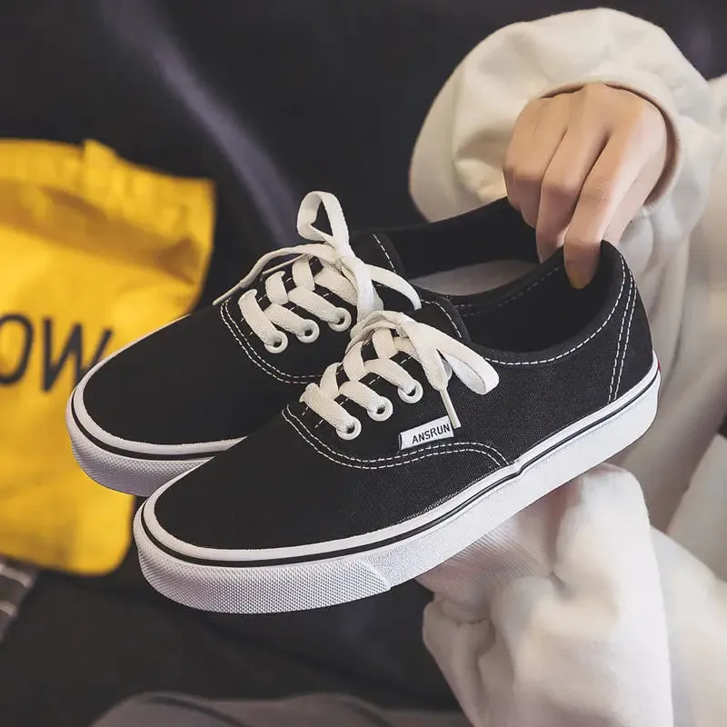 Women Vulcanized Shoes Spring Student Canvas Shoes Slip on Sneakers Checkerboard Shoes Flat Shoes Casual Shoes for Women