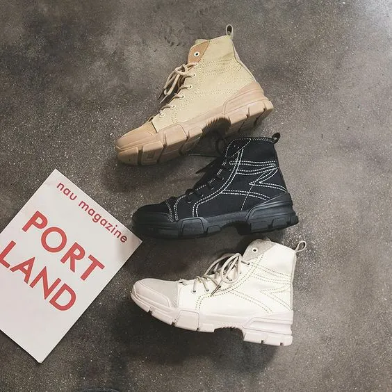 Women's British Street Style High Top Martin Boots