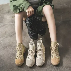 Women's British Street Style High Top Martin Boots